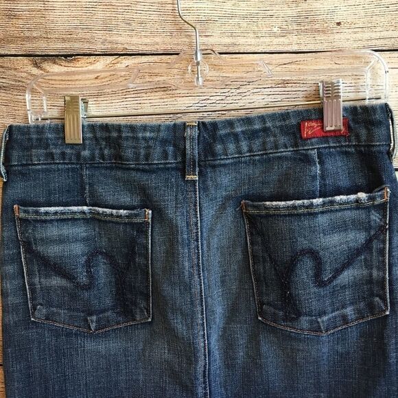 CITIZENS OF HUMANITY JEAN SKIRT WITH RAW HEM - Picture 6 of 9